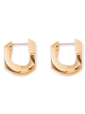 New! Gold Lock Huggie Earrings (3006) NWOT